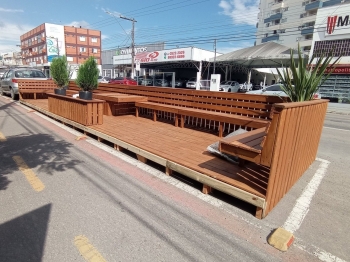 Parklet em Rio do Sul: advogado aposta em espaço de entretenimento para a população